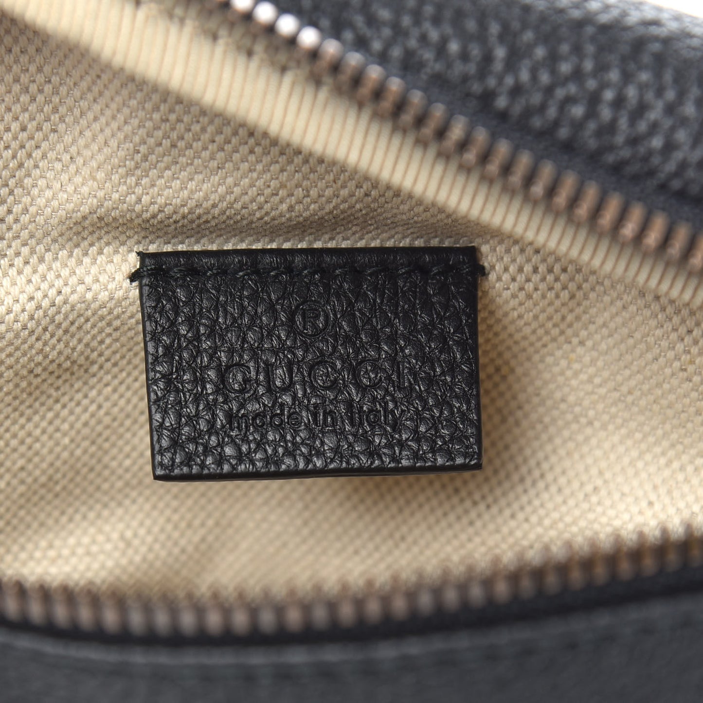 Grained Calfskin Small Logo Belt Bag Black