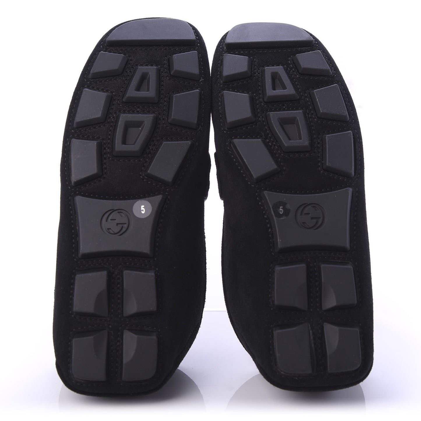 Suede Mens Driver Queen Loafers 5 Black
