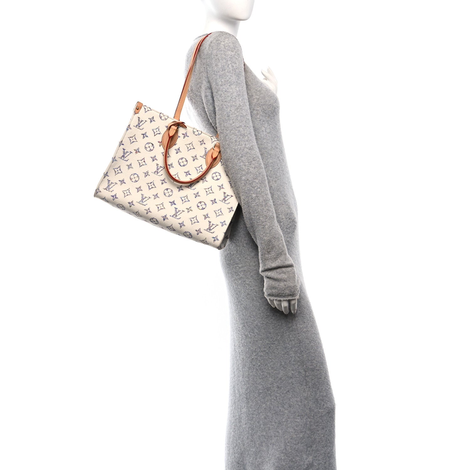 Louis Vuitton Monogram Jacquard Nautical Onthego MM Multicolor Beige 3 of 11