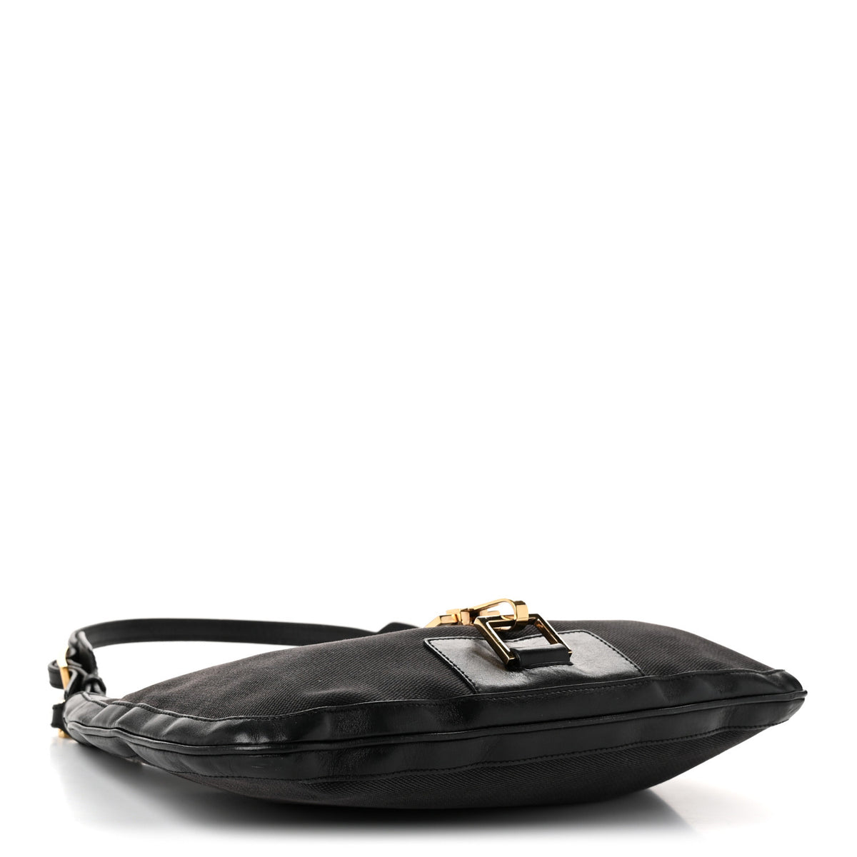 Gucci Canvas Calfskin Jackie O Hobo Black 4 of 10