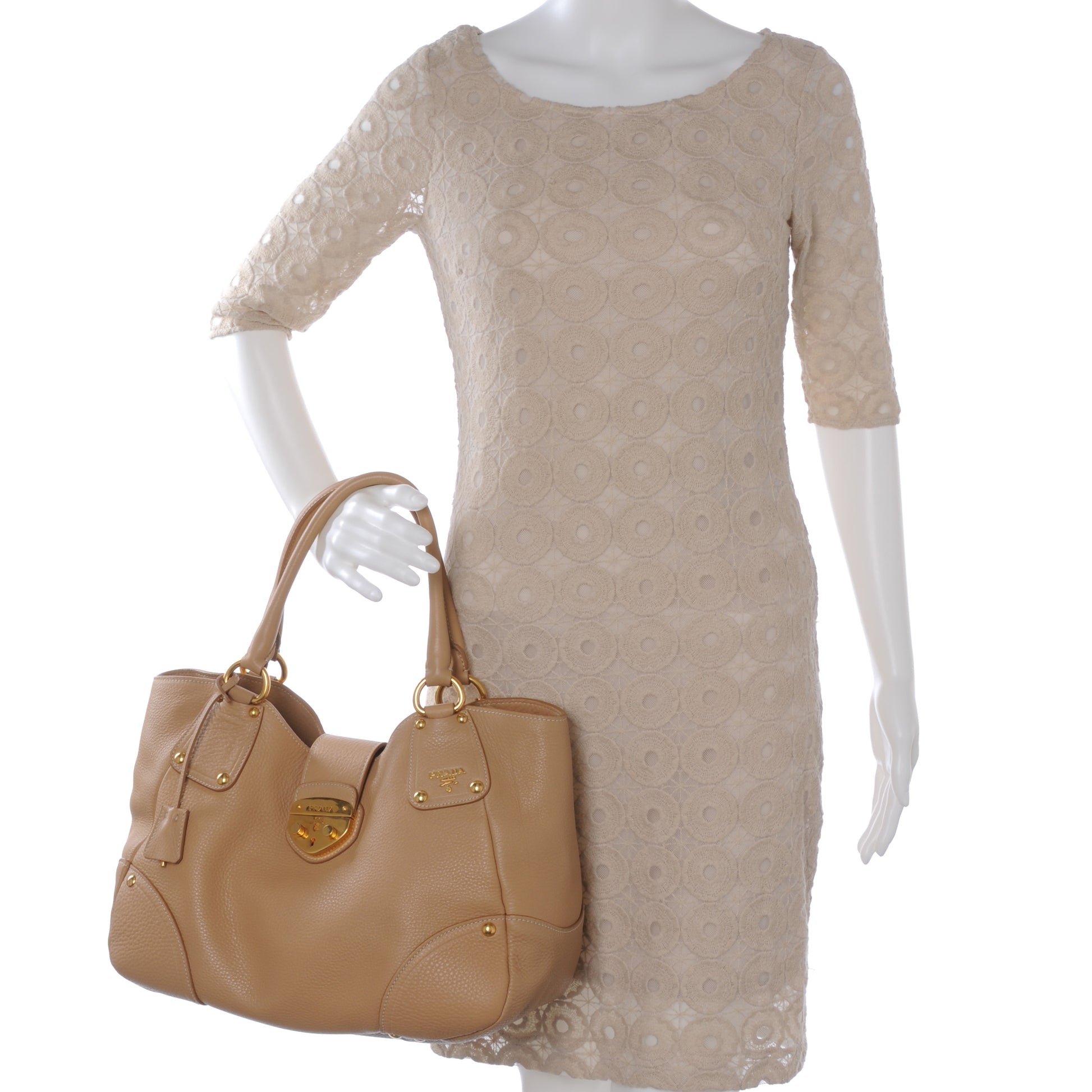 Prada Vitello Daino Bag Sughero 2 of 9