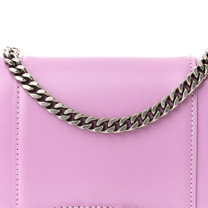 Balenciaga Shiny Box Calfskin Tonal B Hourglass Chain Bag Liliac 7 of 9