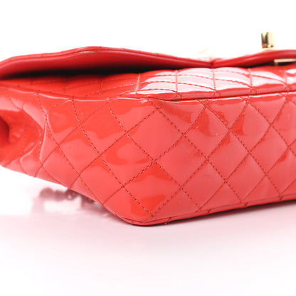 Chanel Patent Calfskin Quilted Valentine Charms Medium Single Flap Red 9 of 19