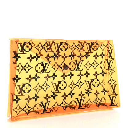 Louis Vuitton PVC Monogram Printed Envelope Pouch Orange 3 of 5