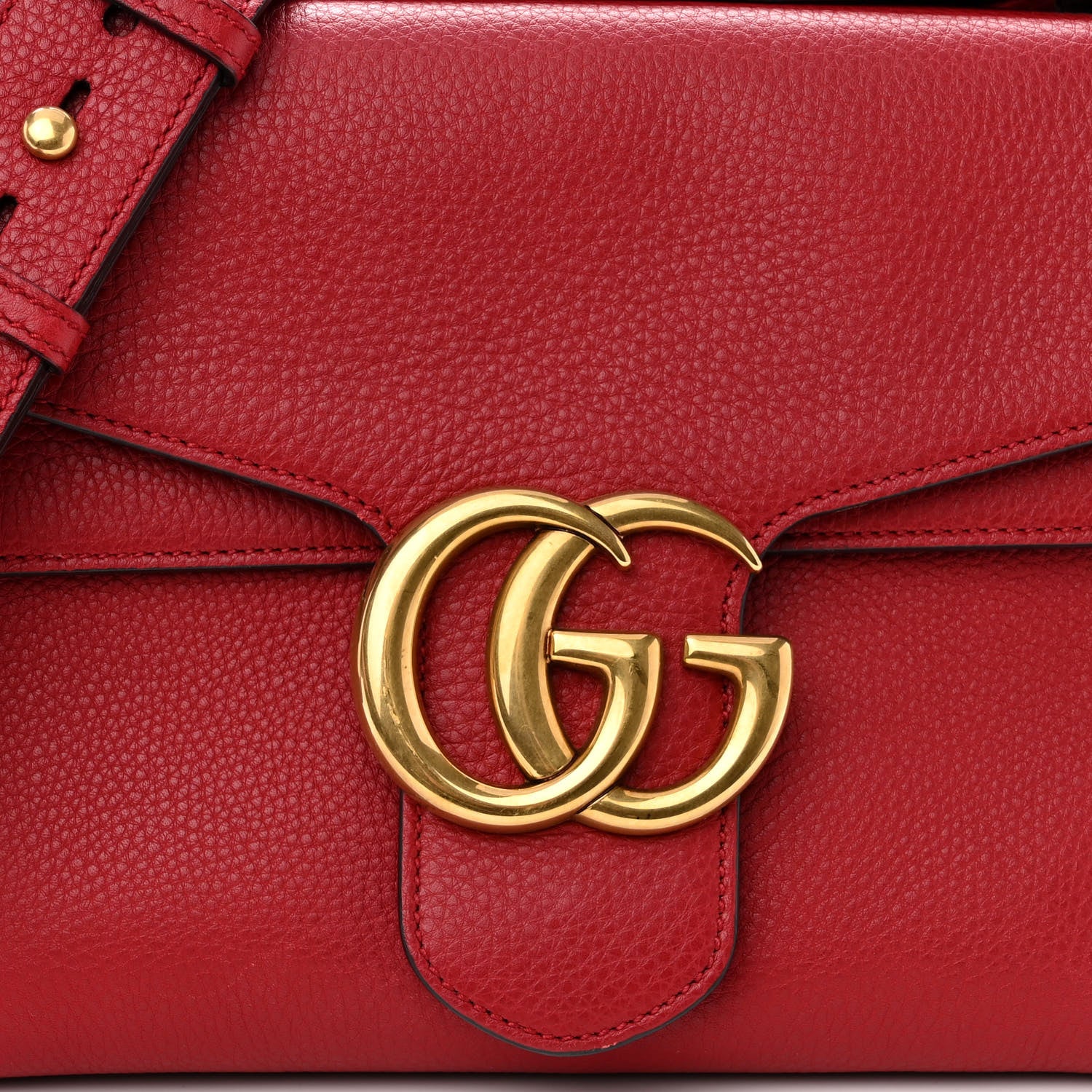 Gucci Cellarius Calfskin GG Marmont Shoulder Bag Vulcanic Red 8 of 11
