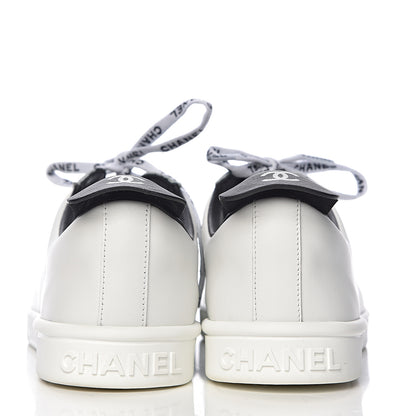 Chanel Calfskin Mens CC Sneakers 43 White 12 of 13