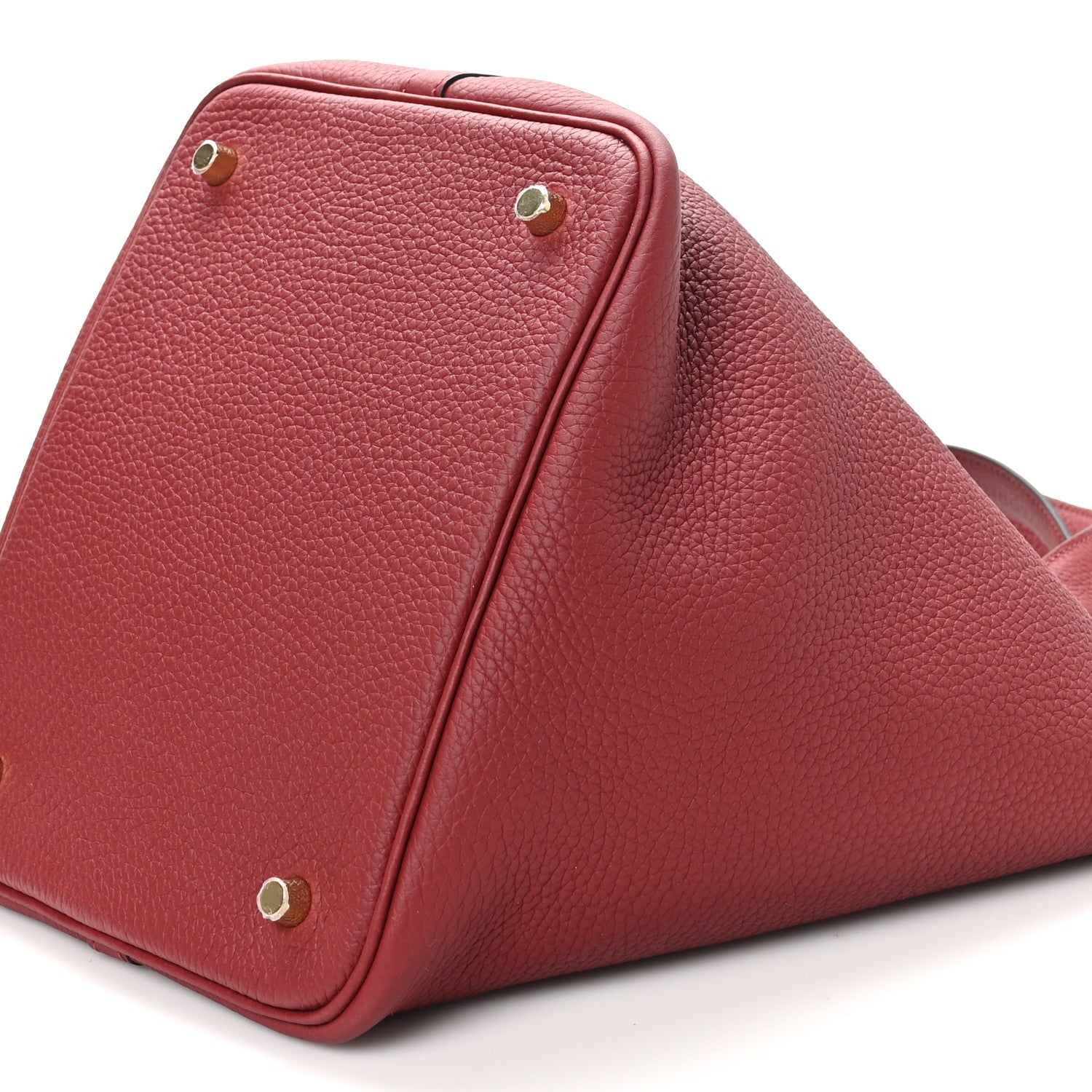 Hermes Taurillon Clemence Picotin Lock 22 MM Rouge H 10 of 10
