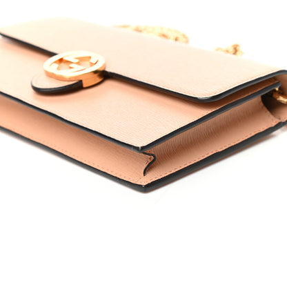 Gucci Textured Calfskin Icon Chain Wallet Pink Apricot 8 of 8