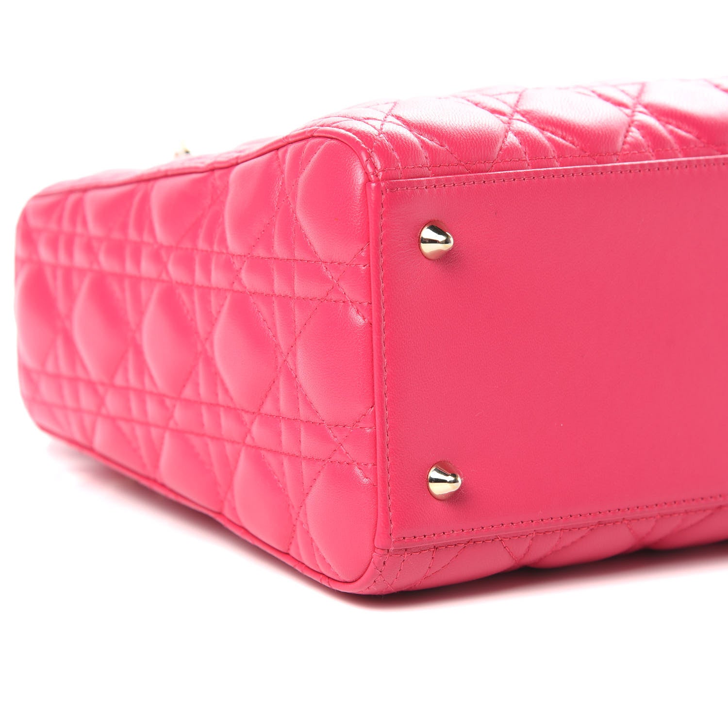 Christian Dior Lambskin Cannage Medium Lady Dior Pink 9 of 12