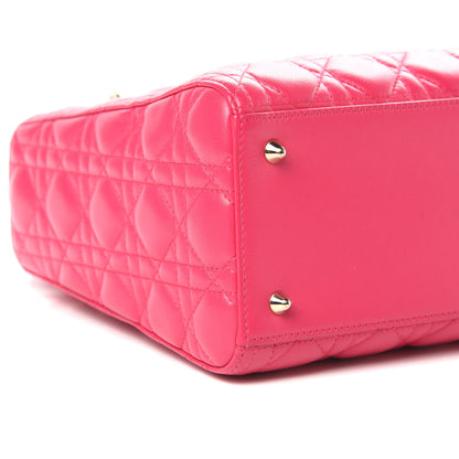 Christian Dior Lambskin Cannage Medium Lady Dior Pink 9 of 12