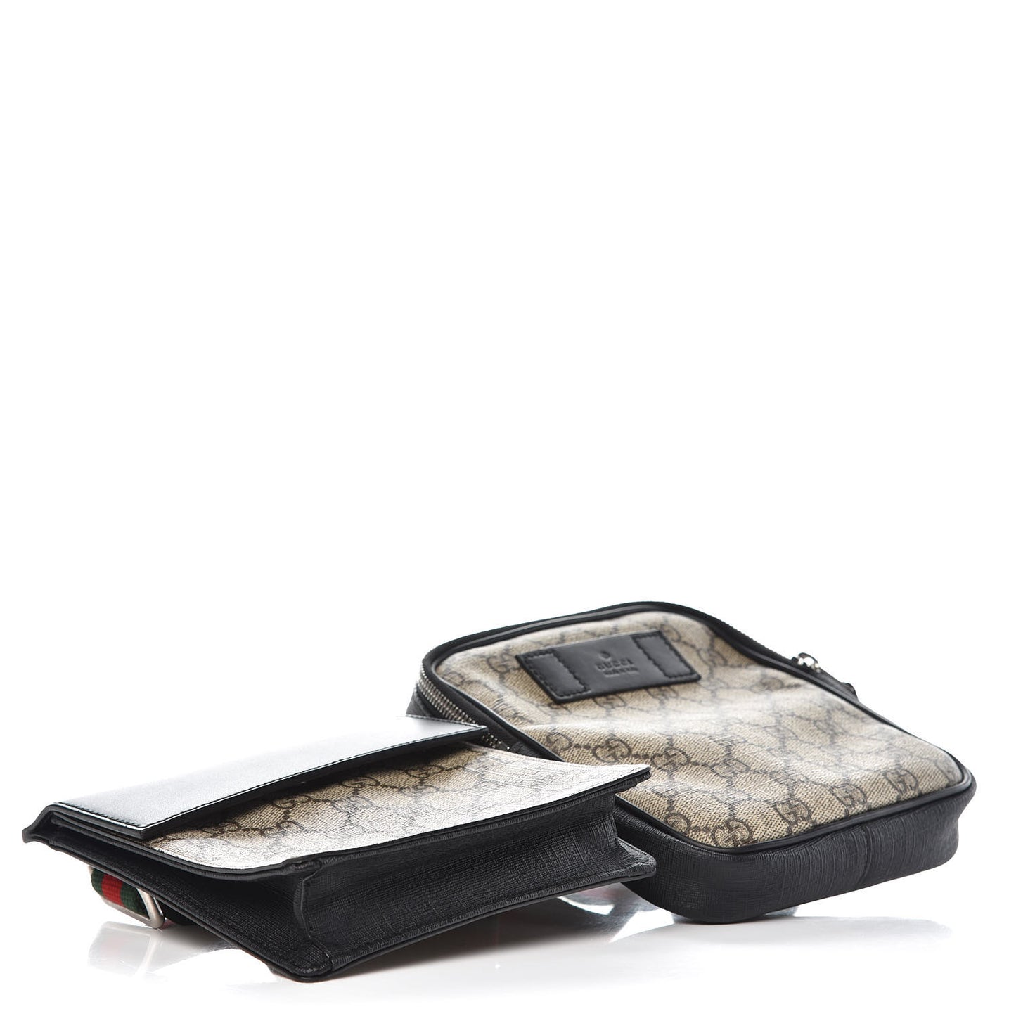 GG Supreme Monogram Web Belt Bag Black