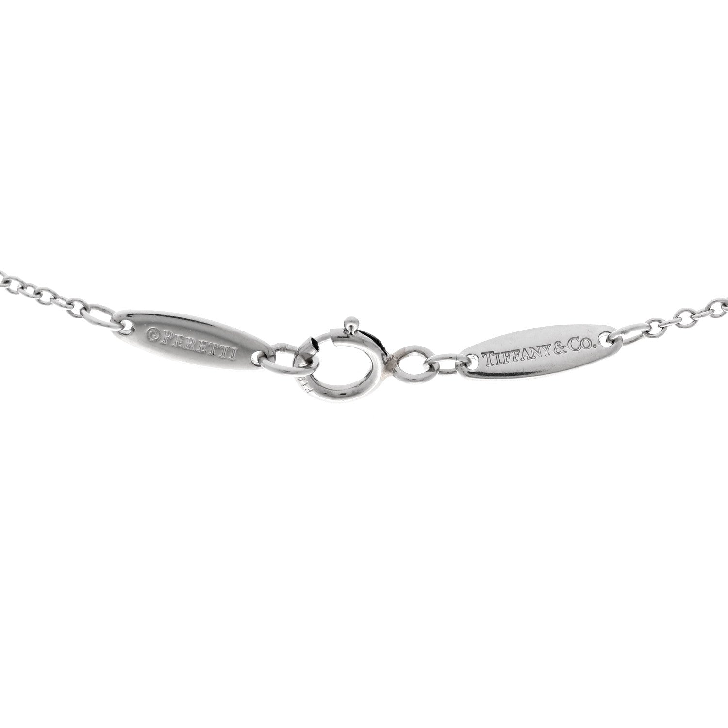 Tiffany Platinum Diamond .22ct Elsa Peretti Diamonds By The Yard Pendant Necklace 4 of 5