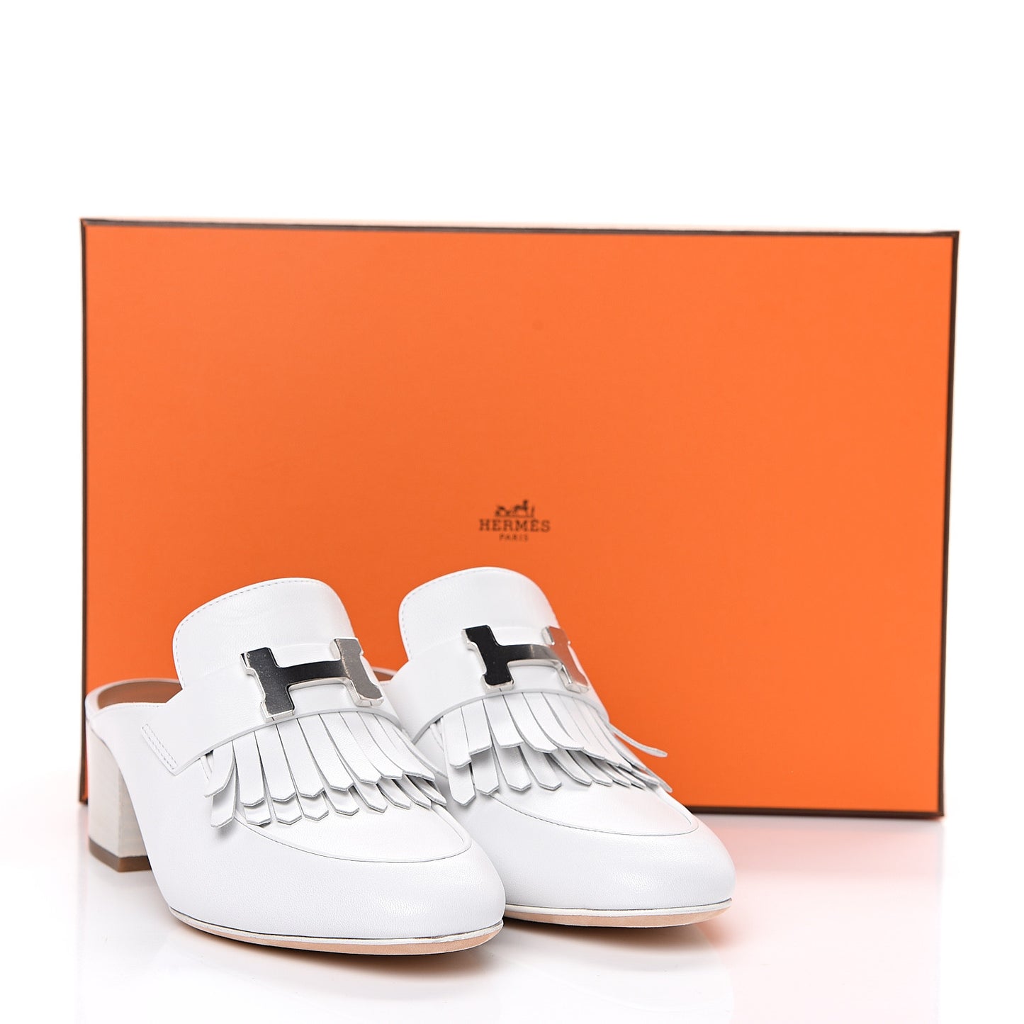 Goatskin Tuileries Mules 35 White