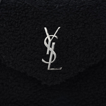 Saint Laurent Shearling Toy Loulou Shoulder Bag Black 10 of 13