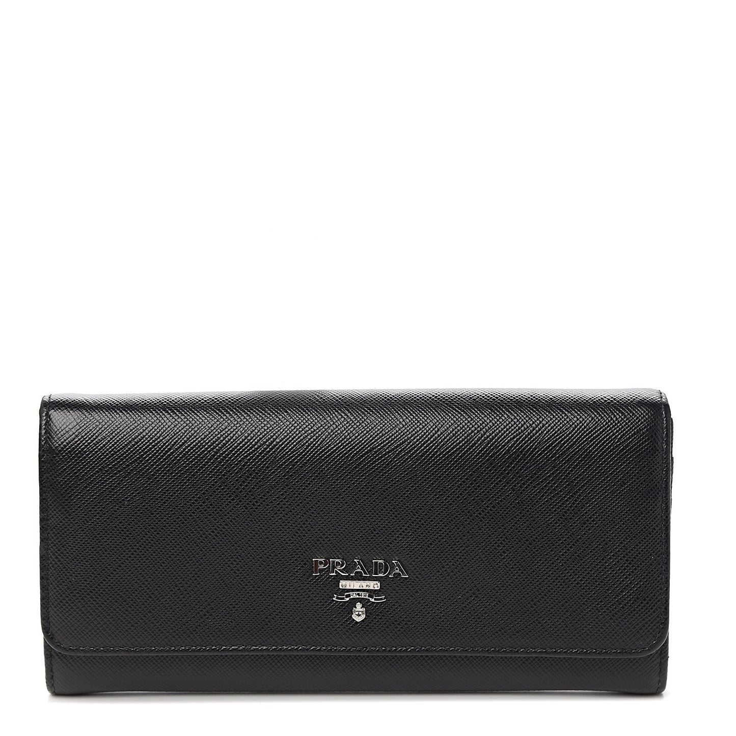 Saffiano Continental Flap Wallet Black