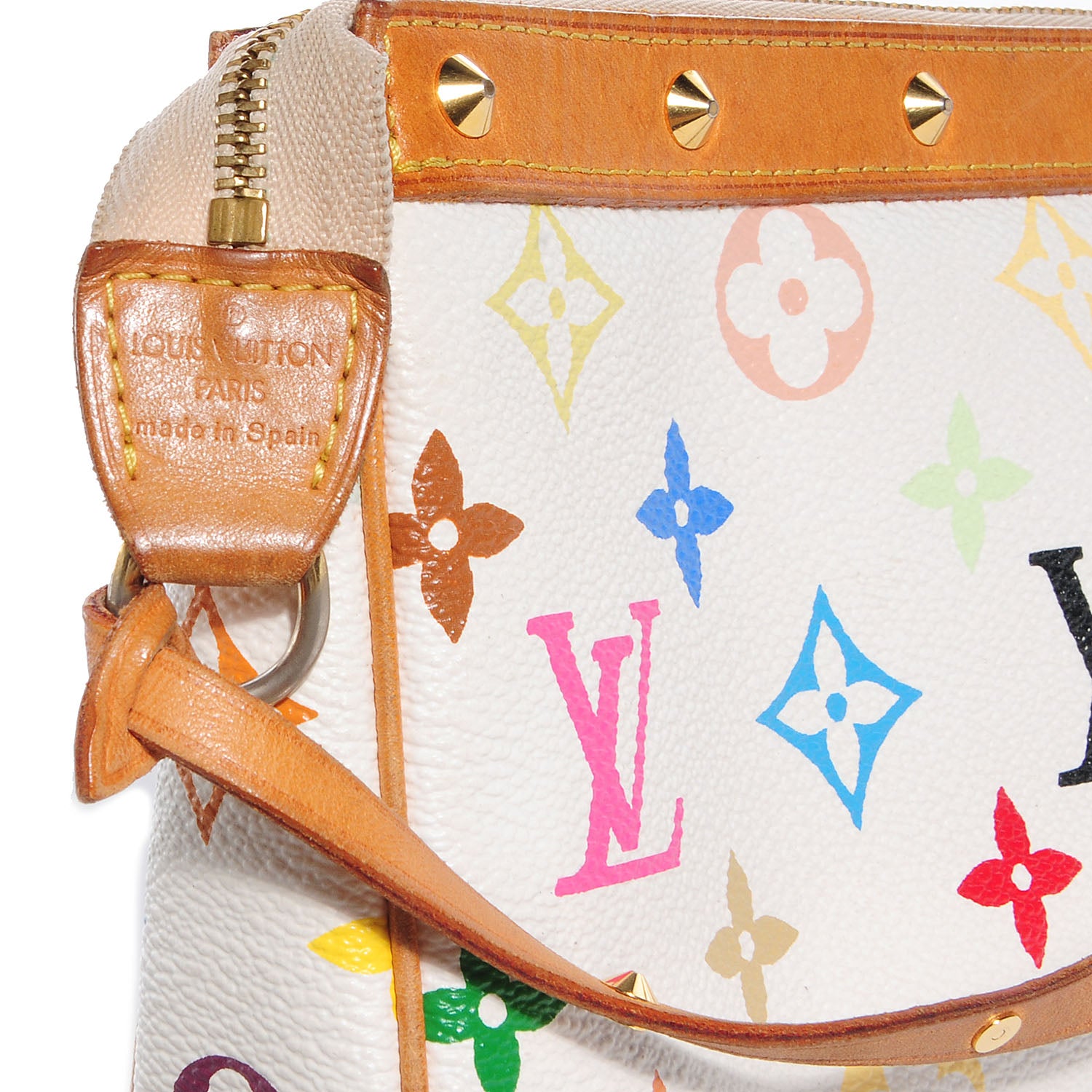Louis Vuitton Monogram Multicolor Pochette Accessories White 8 of 8