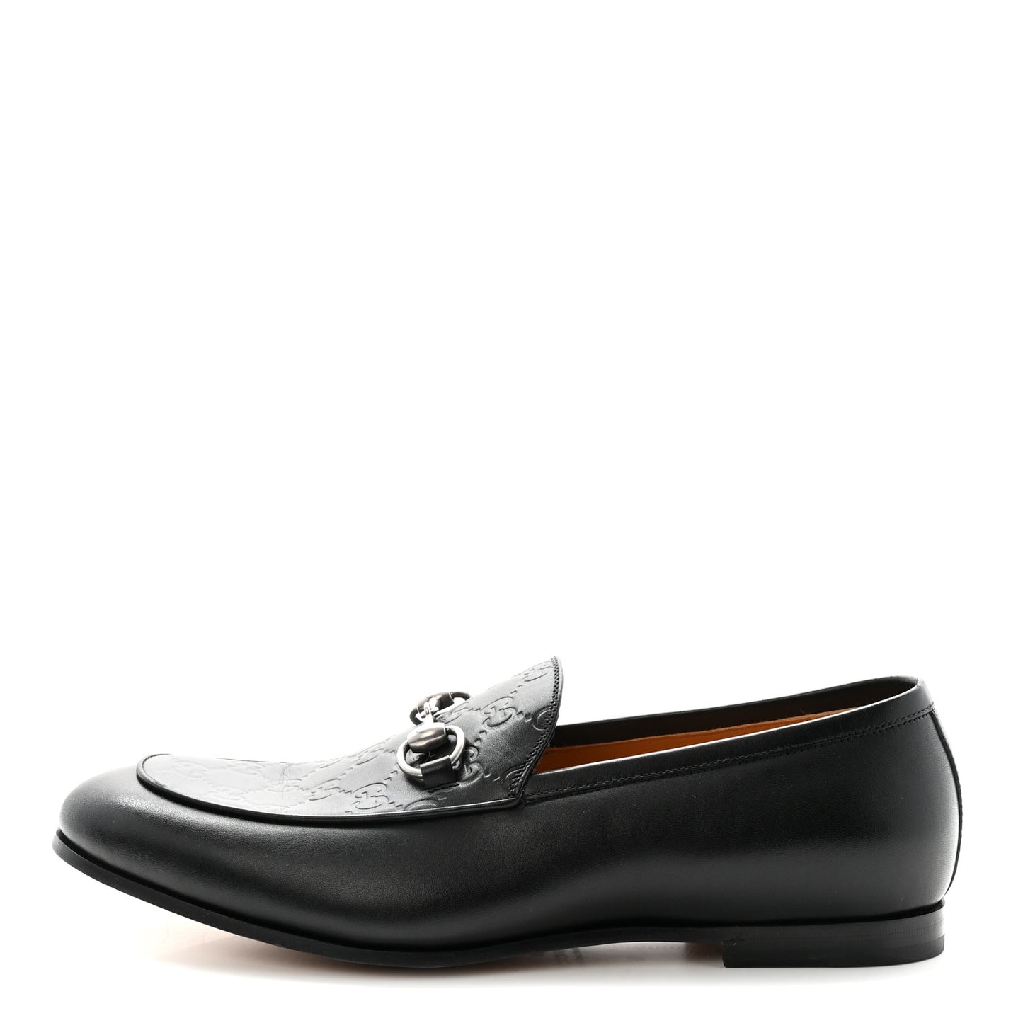 Real Betis Glamour GG Embossed Calfskin Mens Jordy Horsebit Loafers 9 Black