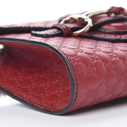 Gucci Soft Microguccissima Mini Emily Chain Shoulder Bag Rosso 9 of 11