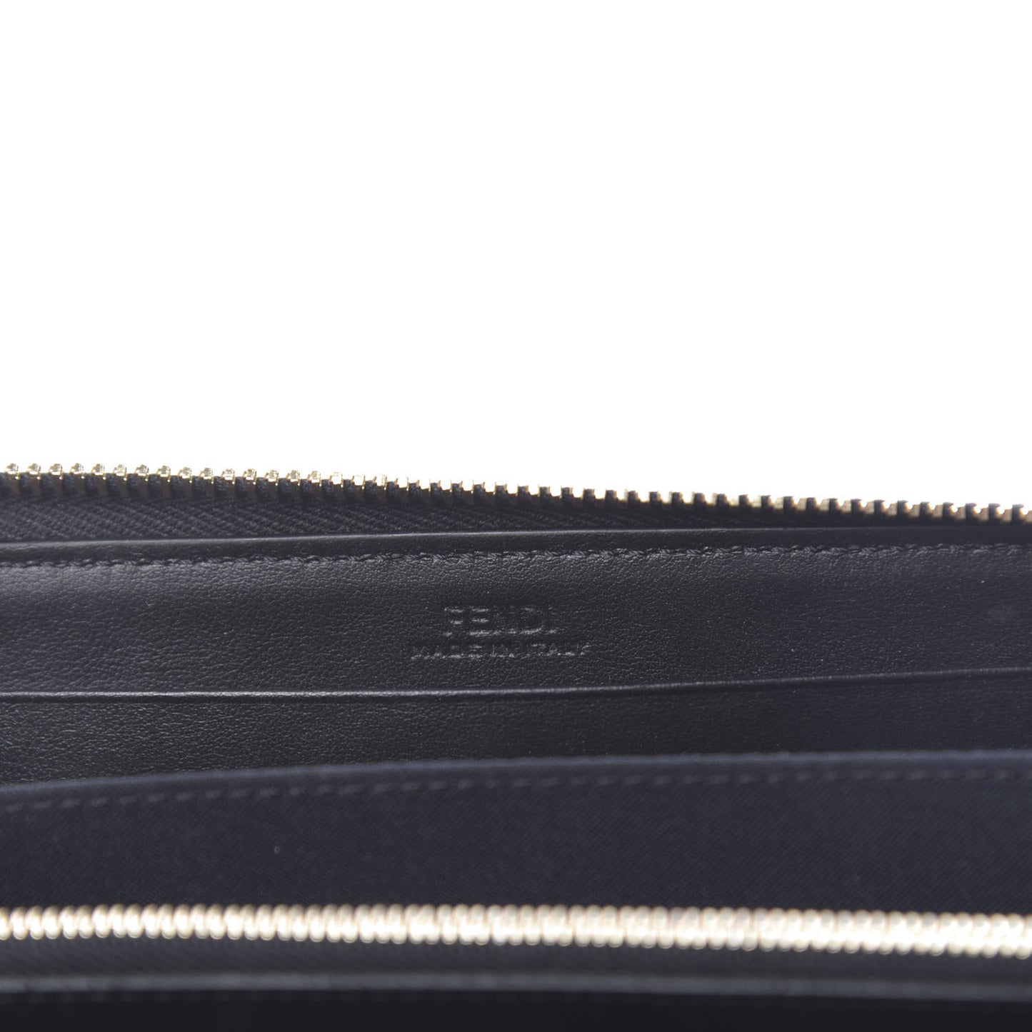 Vitello Liberty Lucido F is Fendi Zip Around Wallet Black