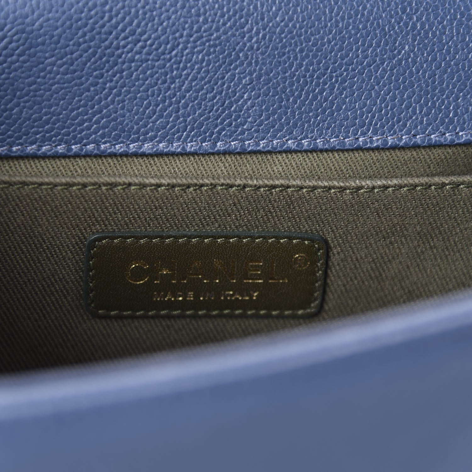 Chanel Caviar Quilted Medium Boy Flap Blue 6 of 11