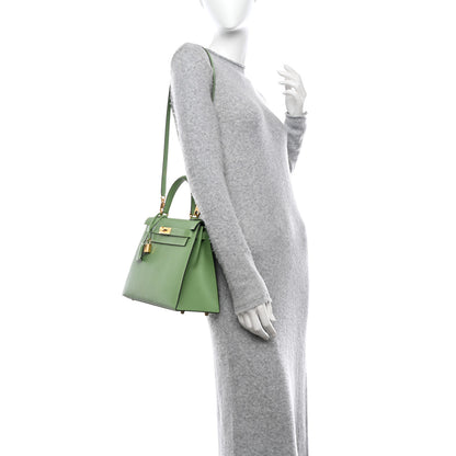Hermes Epsom Kelly Sellier 28 Vert Criquet 2 of 11