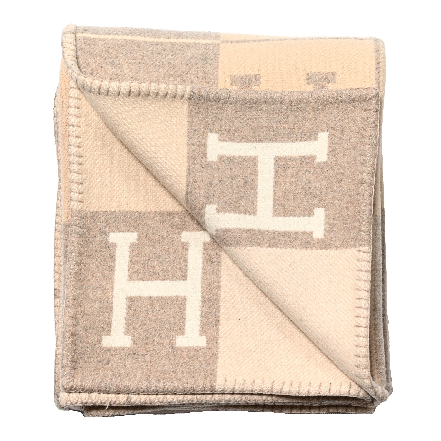 Hermes Wool Cashmere Avalon III Blanket Coco Camomille 2 of 5