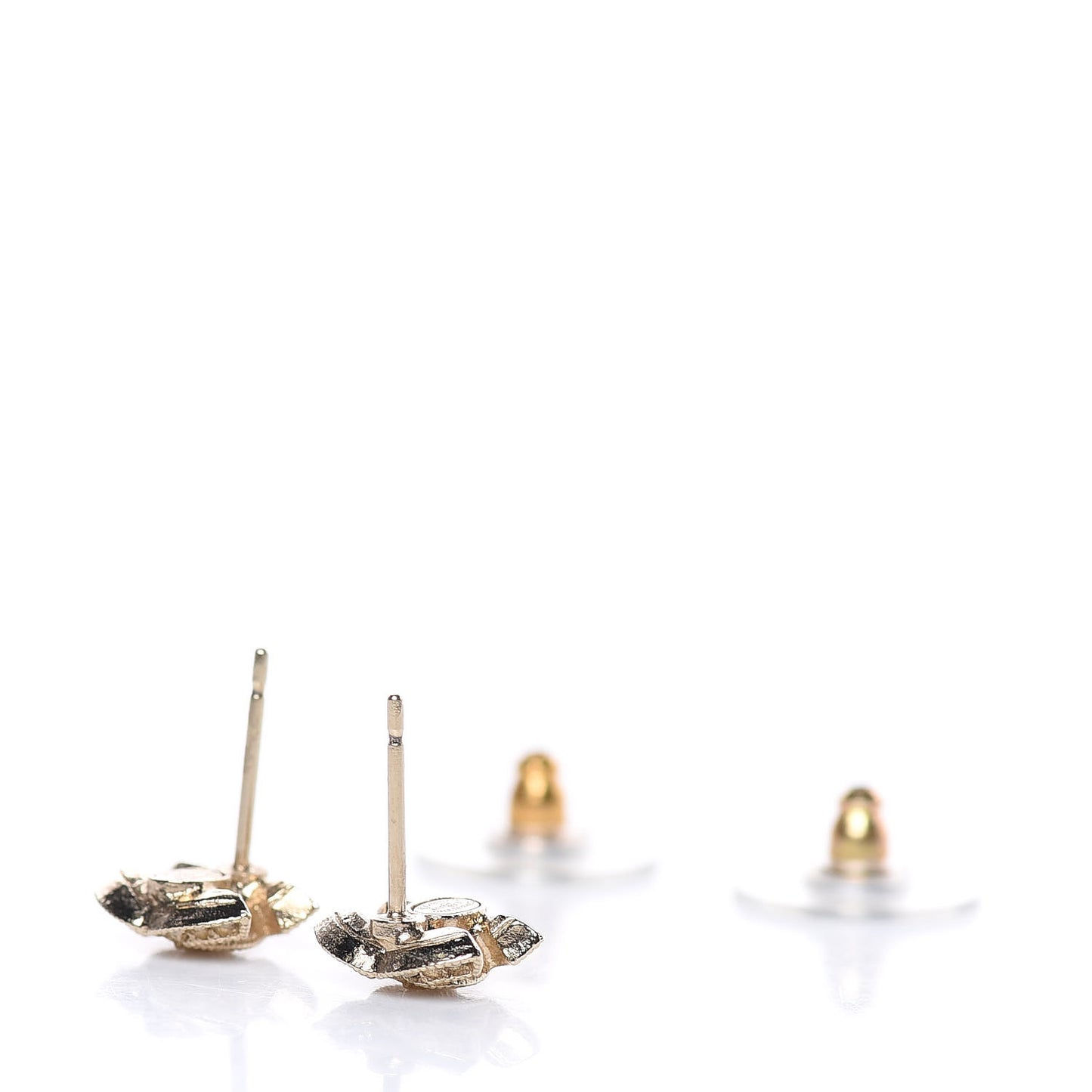 Crystal CC Earrings Light Gold