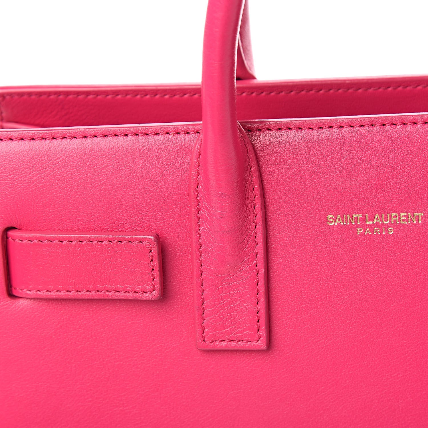 Saint Laurent Calfskin Nano Sac De Jour Lipstick Fuchsia 13 of 13