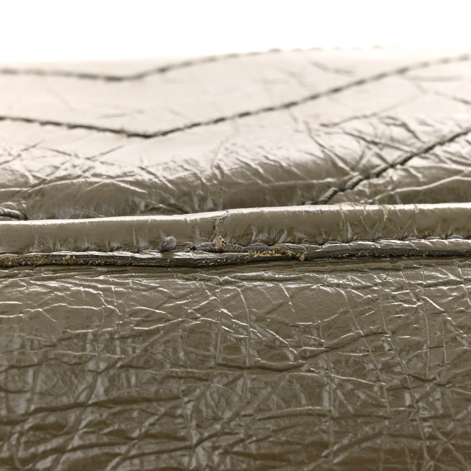 Saint Laurent Crinkled Calfskin Matelasse Monogram Medium Niki Chain Satchel Dark Green 11 of 11