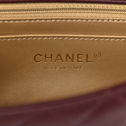 Chanel Lambskin Quilted Mini Rectangular Pearl Crush Flap Burgundy 6 of 9
