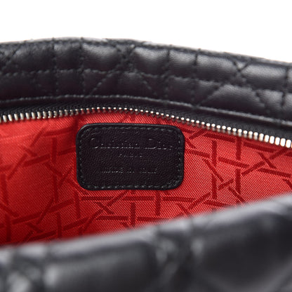 Christian Dior Lambskin Cannage Panarea Clutch Black 6 of 9