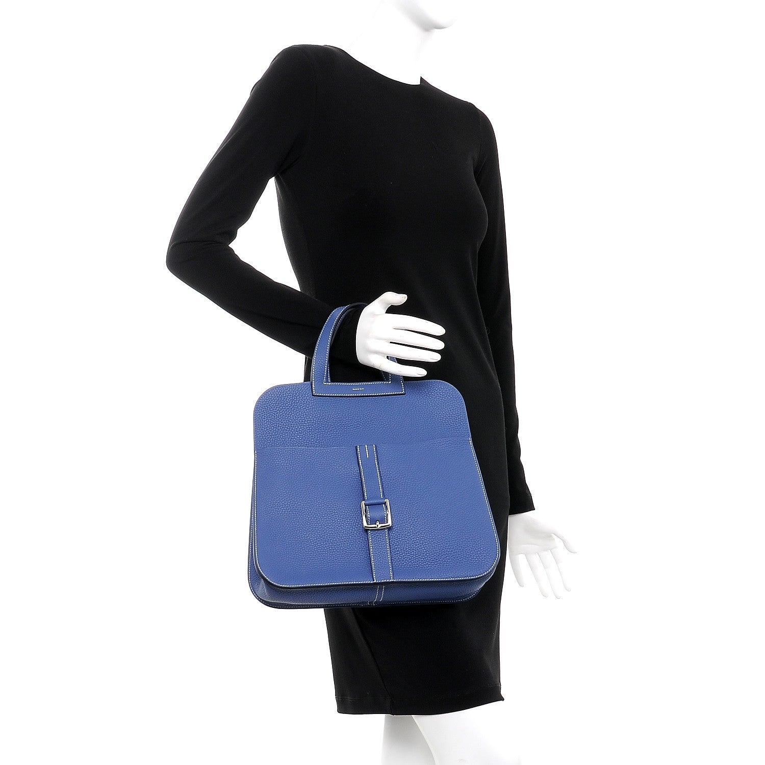 Hermes Taurillon Clemence Halzan 31 Brighton Bleu 3 of 9