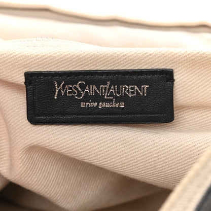 Saint Laurent Calfskin Canvas Large Muse Two Grey 6 of 21