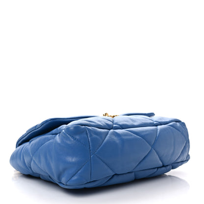 Chanel Lambskin Quilted Large Chanel 19 Flap Blue 4 of 9