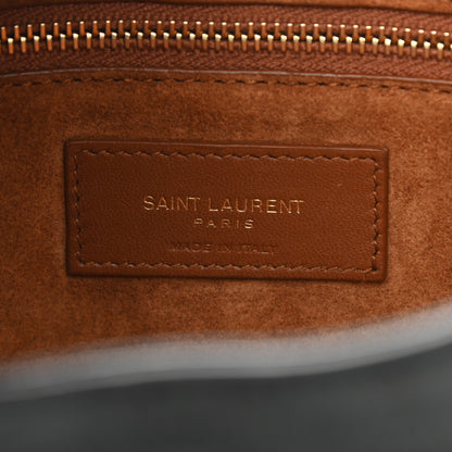 Saint Laurent Calfskin Crocodile Embossed Le 5 A 7 Hobo Black 6 of 7