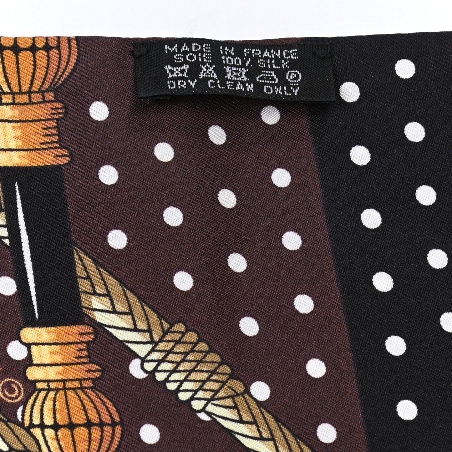 Silk Clic Clac a Pois Maxi Twilly Black Bleu Ebene