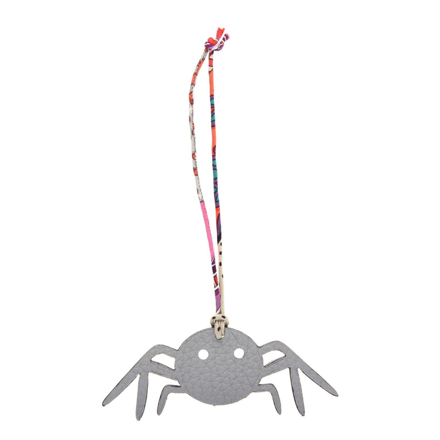 Hermes Togo Petit H Spider Bag Charm Gris Mouette 1 of 3