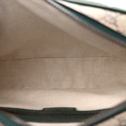 Gucci Monogram GG Mignon Textured Dollar Calfskin GG Supreme Monogram Quilted Mini GG Belt Bag Green Beige Ebony 5 of 10