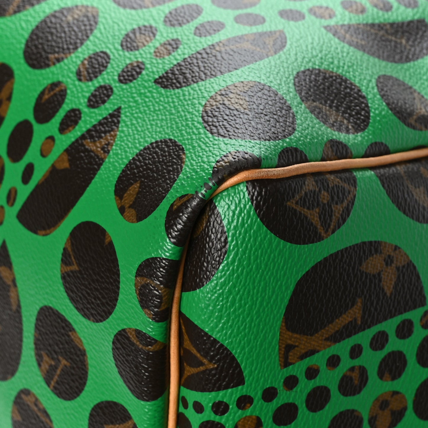 Monogram Kusama Pumpkin Dots Keepall Bandouliere 55 Green