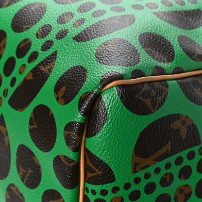 Louis Vuitton Monogram Kusama Pumpkin Dots Keepall Bandouliere 55 Green 8 of 13