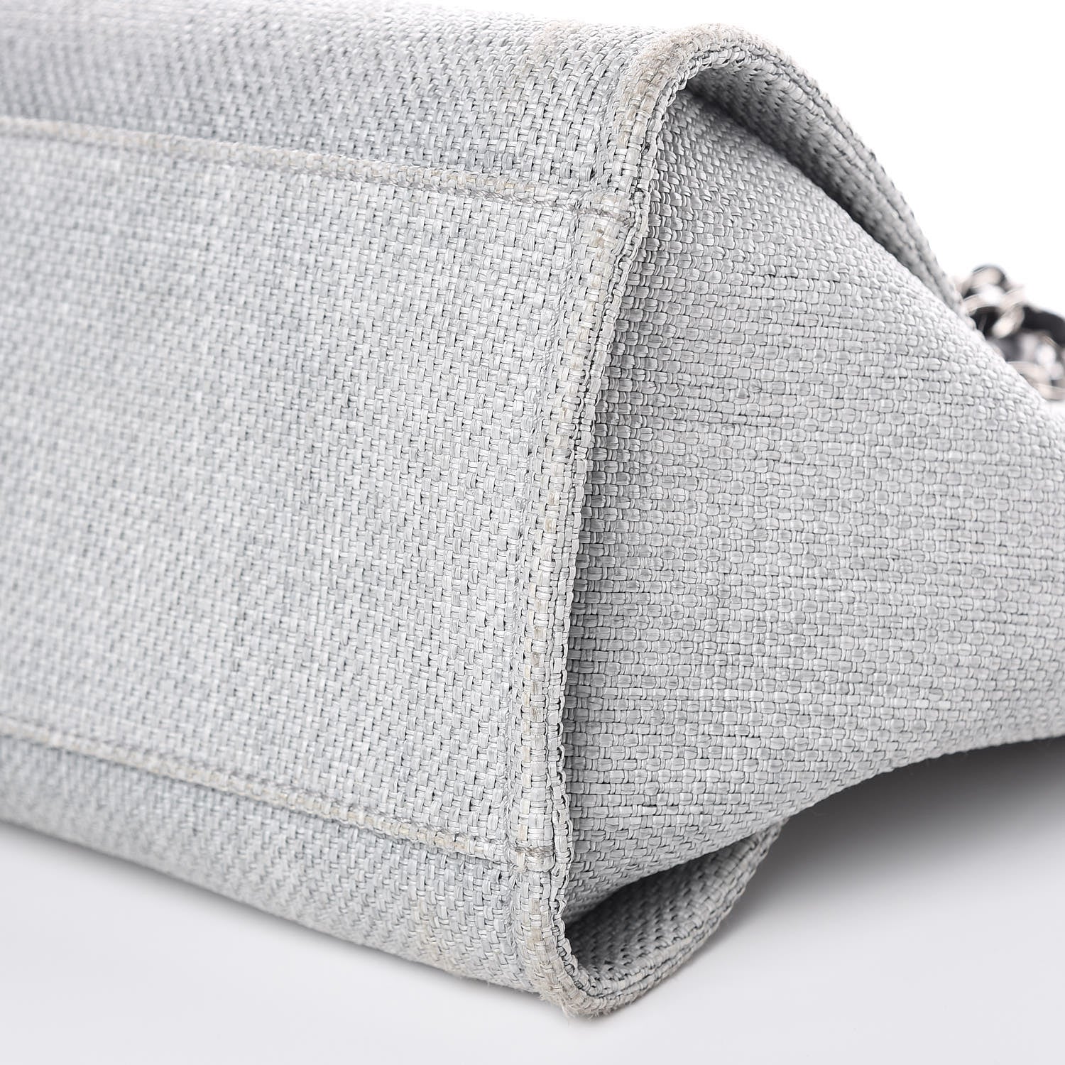 Chanel Canvas Deauville Large Tote Grey 10 of 13