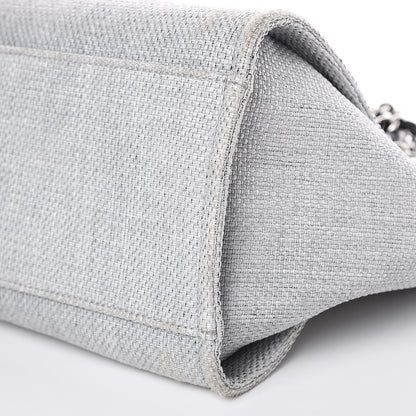 Chanel Canvas Deauville Large Tote Grey 10 of 13