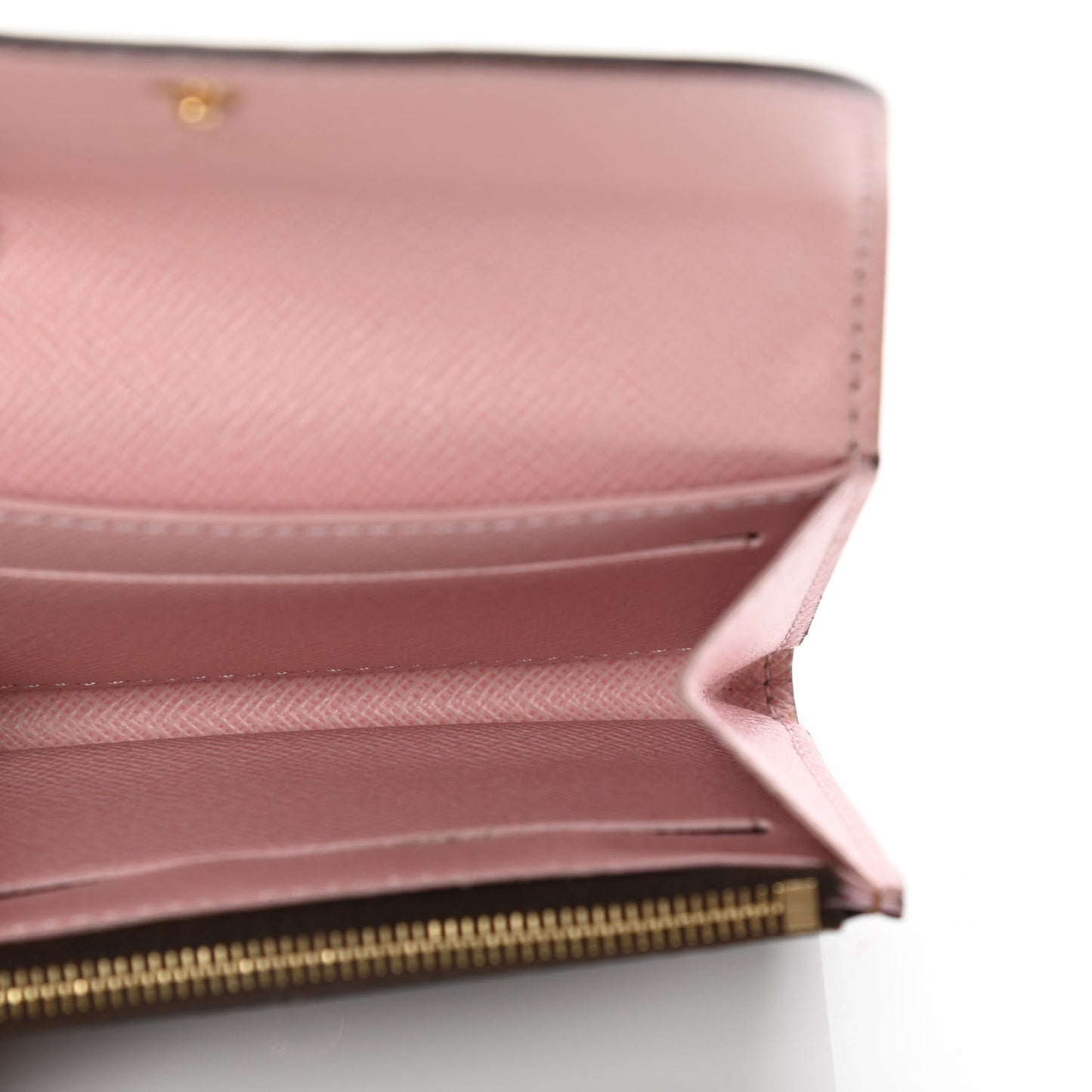 Damier Ebene Rosalie Coin Purse Rose Ballerine