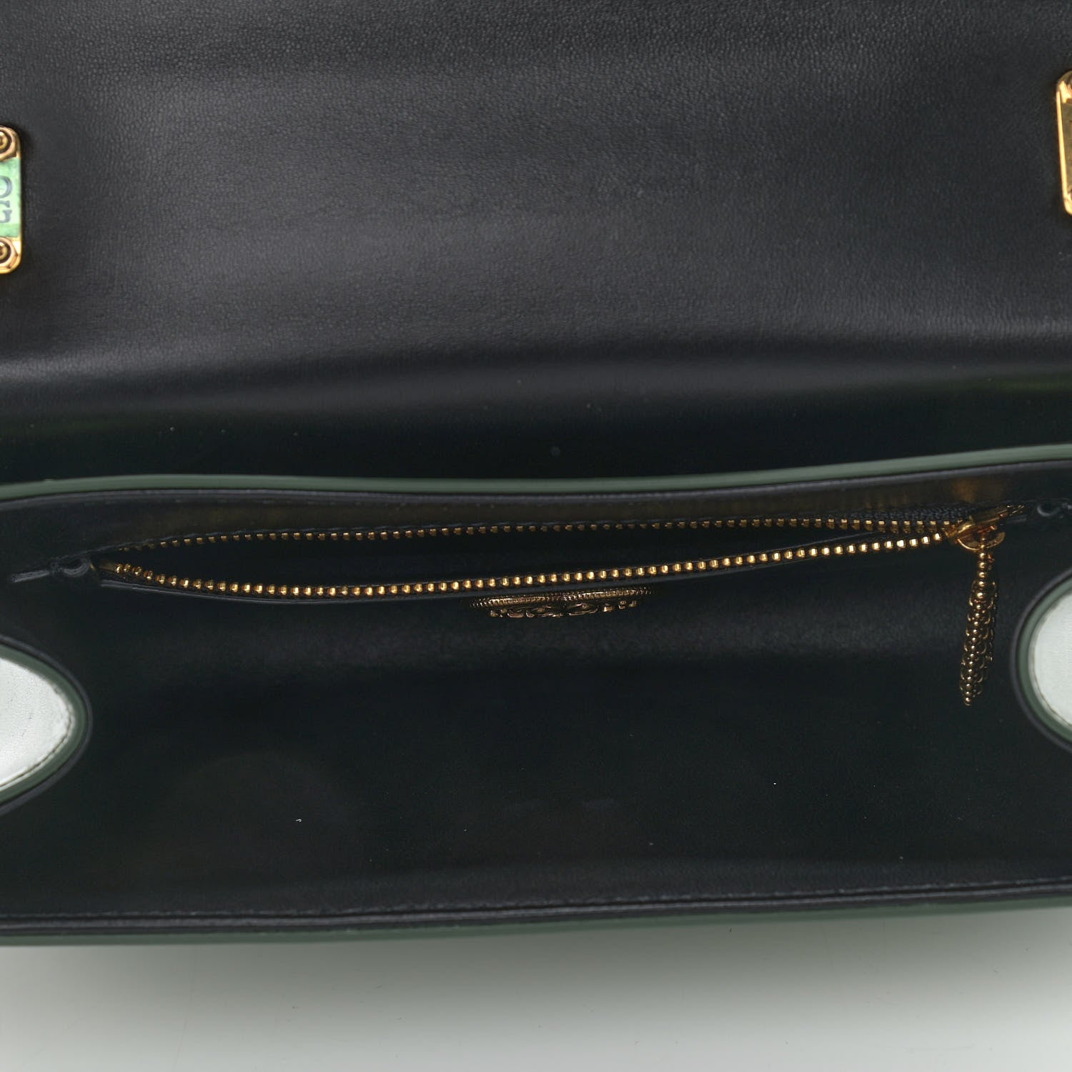 Dolce & Gabbana Metallic Calfskin Medium Devotion Crossbody Bag Green 5 of 9
