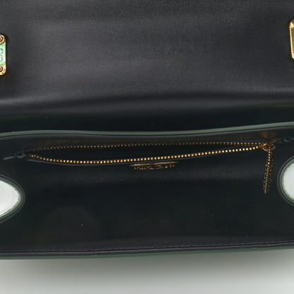 Dolce & Gabbana Metallic Calfskin Medium Devotion Crossbody Bag Green 5 of 9