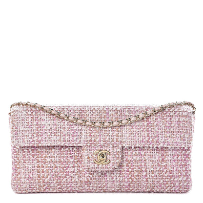 Chanel Tweed East West Flap Pink 1 of 11