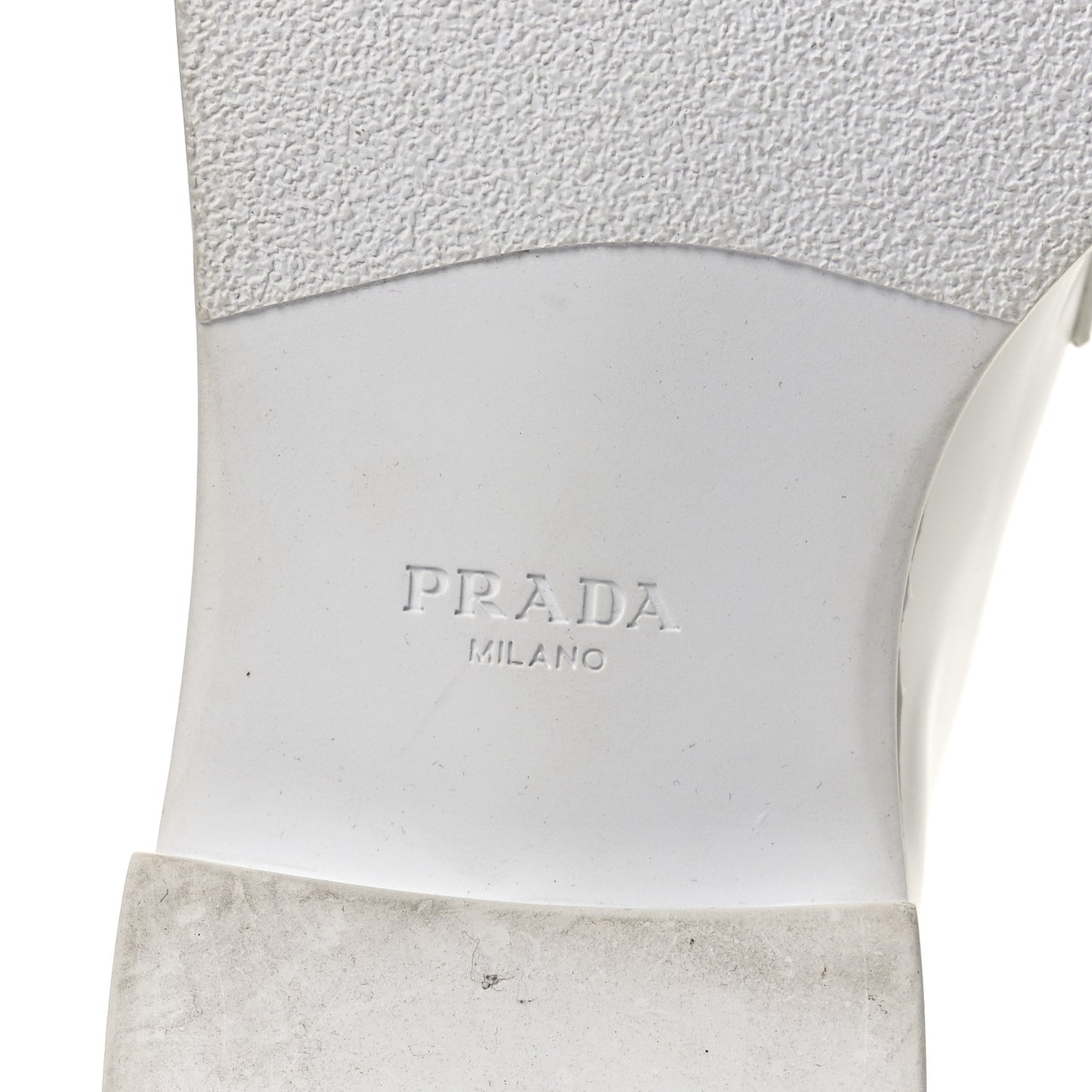 Spazzolato Calzature Donna Triangle Logo 50mm Derby Loafers 36.5 White