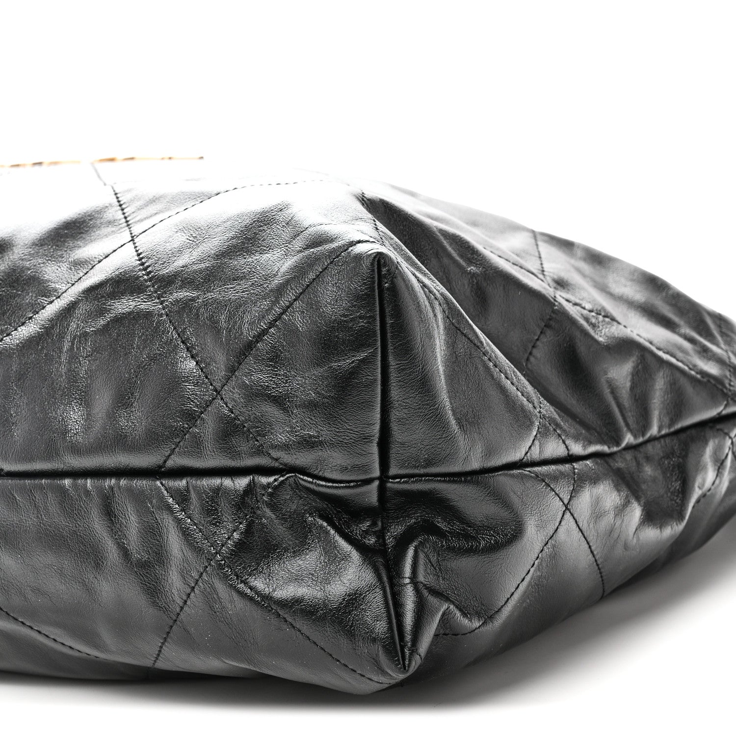 Chanel Shiny Calfskin Quilted Large Chanel 22 East West  Black 10 of 10