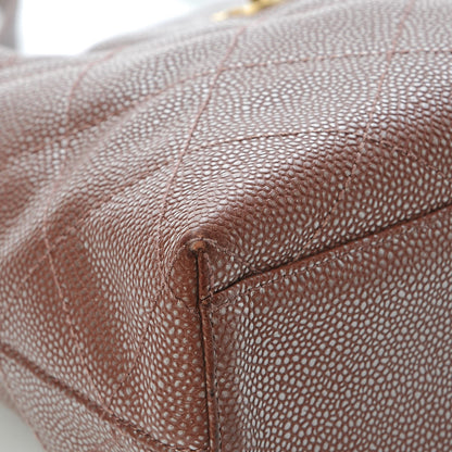 Chanel Metallic Caviar Quilted Shoulder Bag Brown 10 of 13
