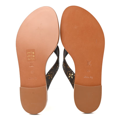 Louis Vuitton Monogram Sunny Flat Thong Sandals 38 Brown 5 of 8